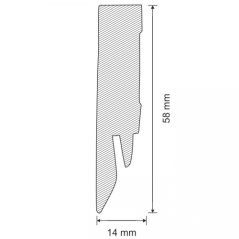 Soklová lišta MDF 58 E