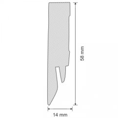 Soklová lišta MDF 58 E
