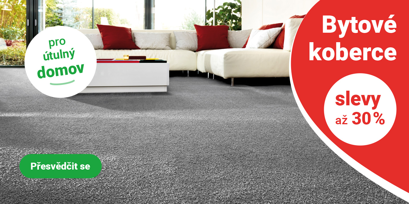 Bytové koberce - slevy až 30 %