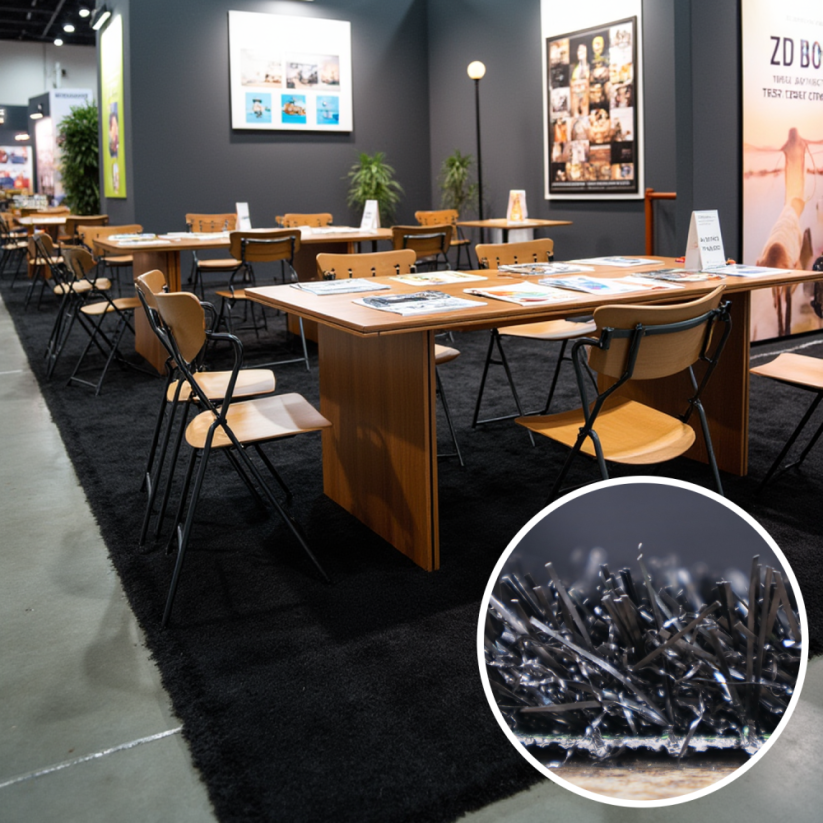 Umělá tráva PartyGrass Black - Šíře: 4 m