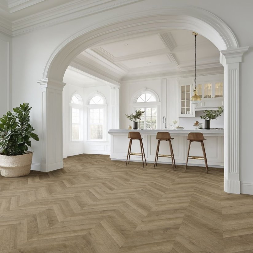 Vinylová podlaha Floor Forever Authentic Oak Chevron 1091CH Dub Hradní
