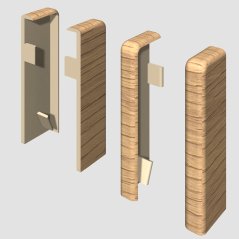 Koncovky pár k soklu MDF 58 E